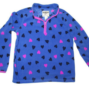 OshKosh Girls Quarter Zip Fleece Jacket (Size 12)